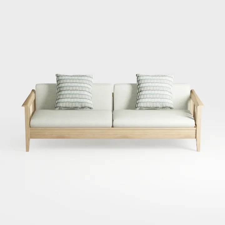 Tennozu Linen Fabric Loveseat Sofa, Convertible Fu