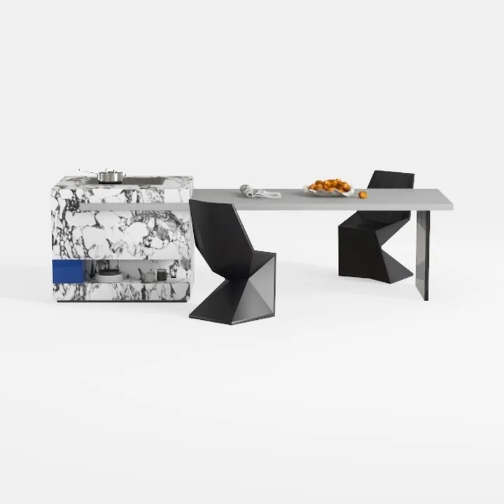 Generico Elegante Set di Tavolo e sedie da Bar - Robusto Mobile da Pranzo con Struttura in Metallo per Cucina, Soggiorno e Sala da Pranzo - Tavolo da Bar Compatto con sedie (47,5 x 20 x 41,5 Pollici)
