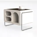 night stand-White Serenity Left 45 Degree View