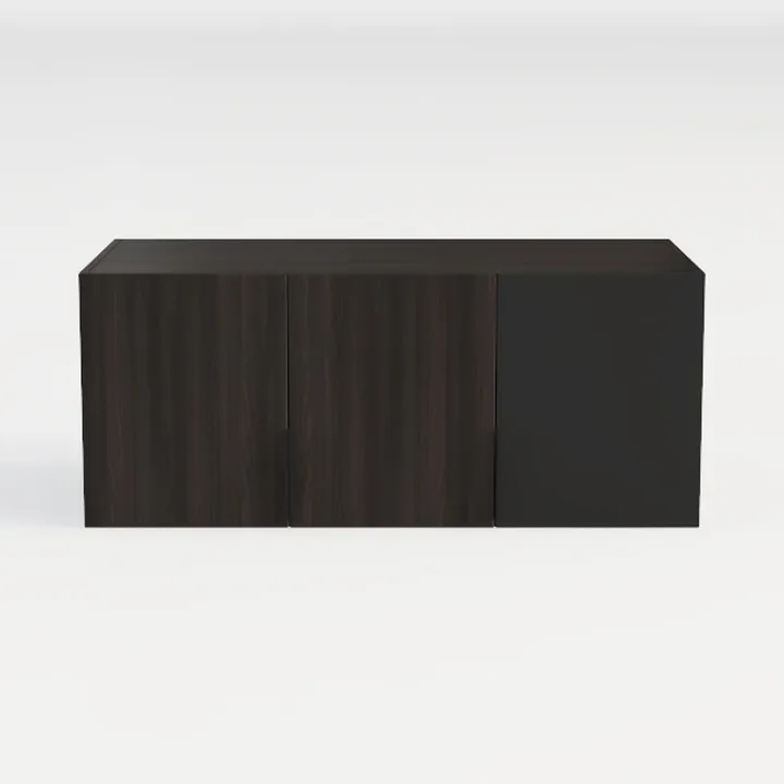 Henn&Hart 48" Wide Rectangular Coffee Table in Bla