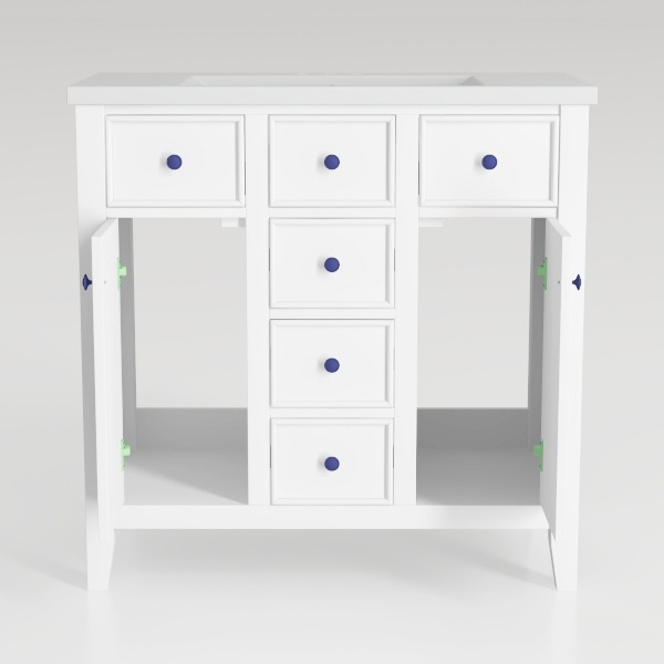 T4TREAM Farmhouse Dresser for Bedroom w/4 Drawers