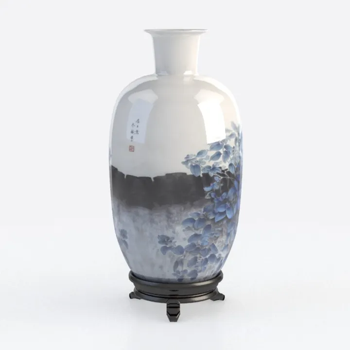 Jingdezhen Ceramic Vase Home Decorative Ornament Flower Arrangement Chinese Living Room Crafts