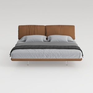 MAKLAINE Modern/Contemporary Cognac Vegan Faux Lea