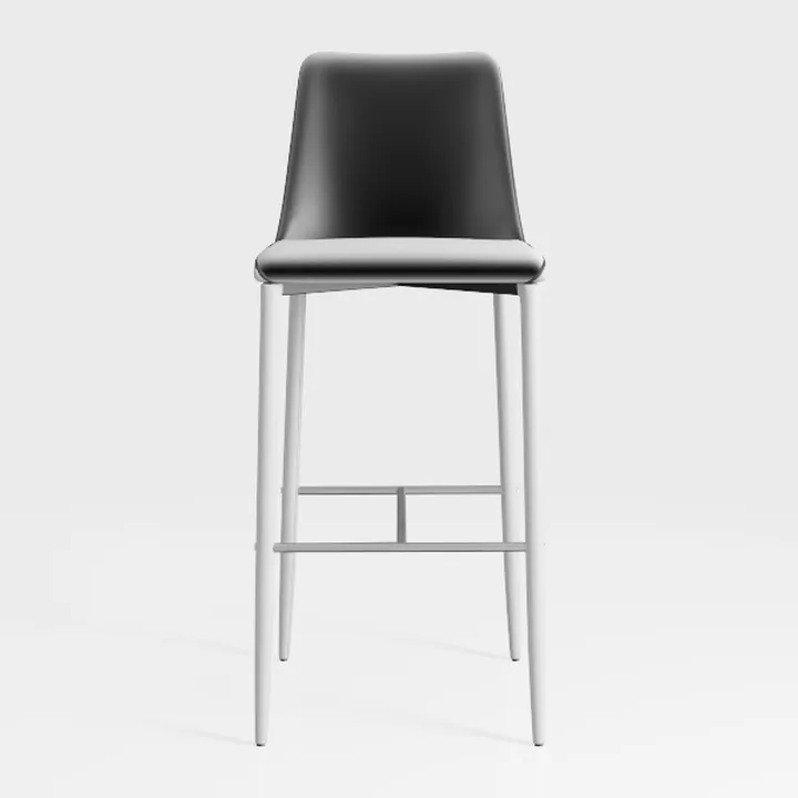 Zuri Furniture Jillian Gray Leatherette Bar Stool