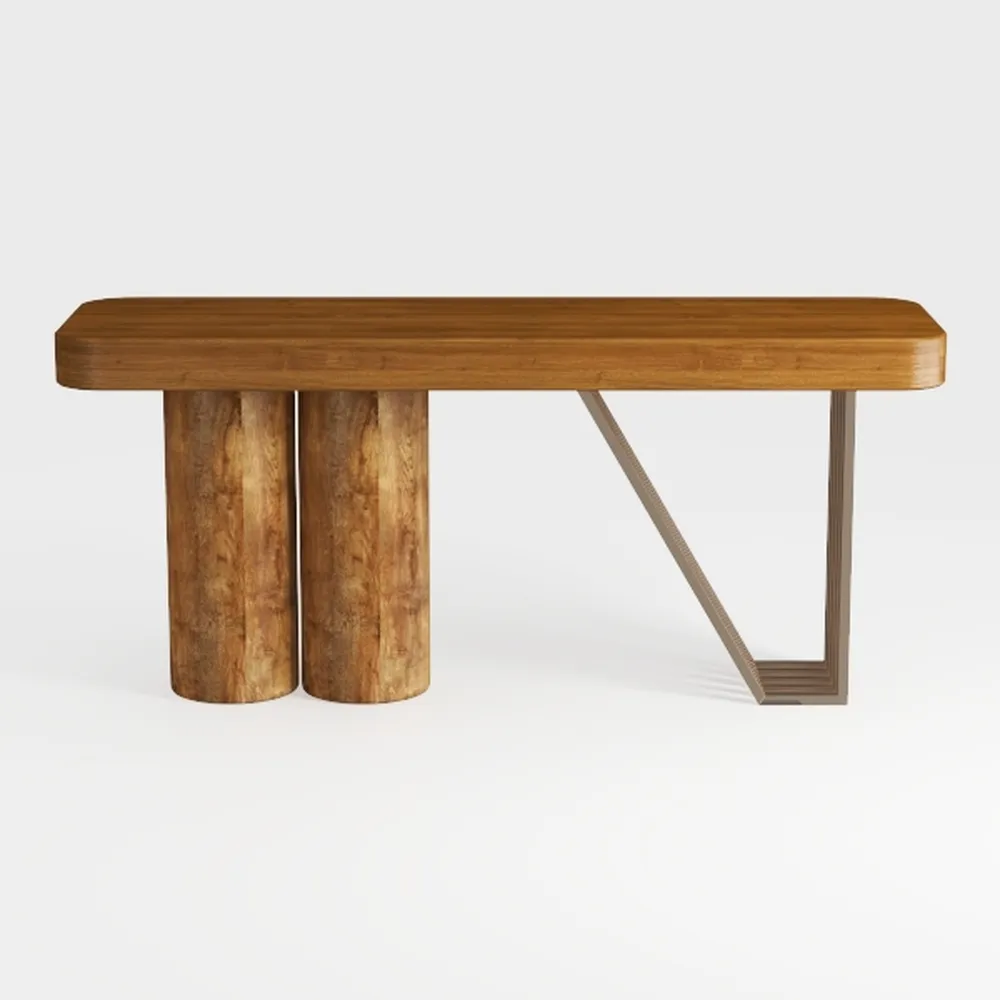 Kearsten Brown 33.8 in. Wood Bar Table