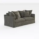 Pemberly Row 113" W Corduroy Fabric Cloud Converti Right 45 Degree View