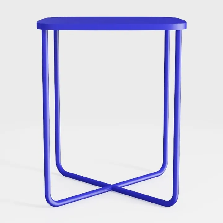 HollyHOME Round Metal Side Table, Outdoor Small