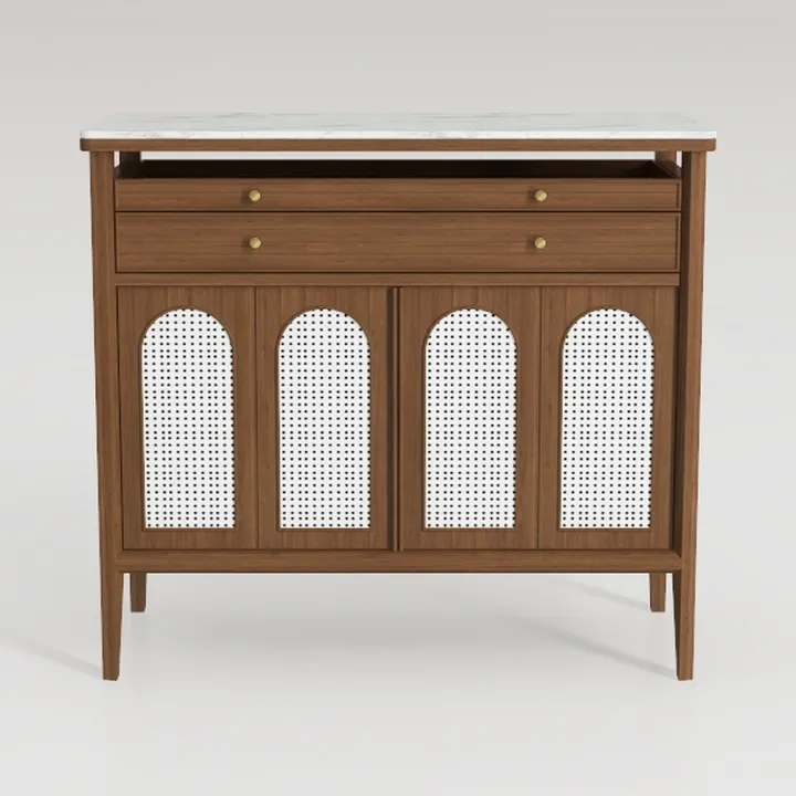 SICOTAS Sideboard Buffet Storage Cabinet, Wooden