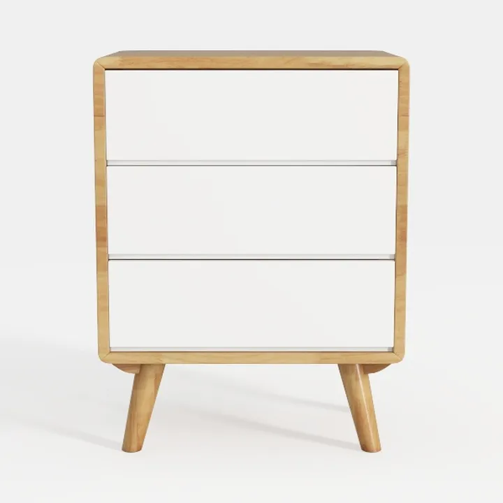 Mid-Century Bedside End Table,Bamboo Bedside Table