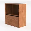 Night Stand for Bedroom Modern Simple Solid Wood Left 45 Degree View