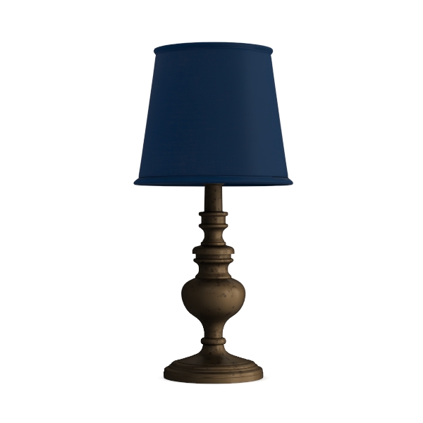 Elegant Gray Table Lamp with Metallic Accents