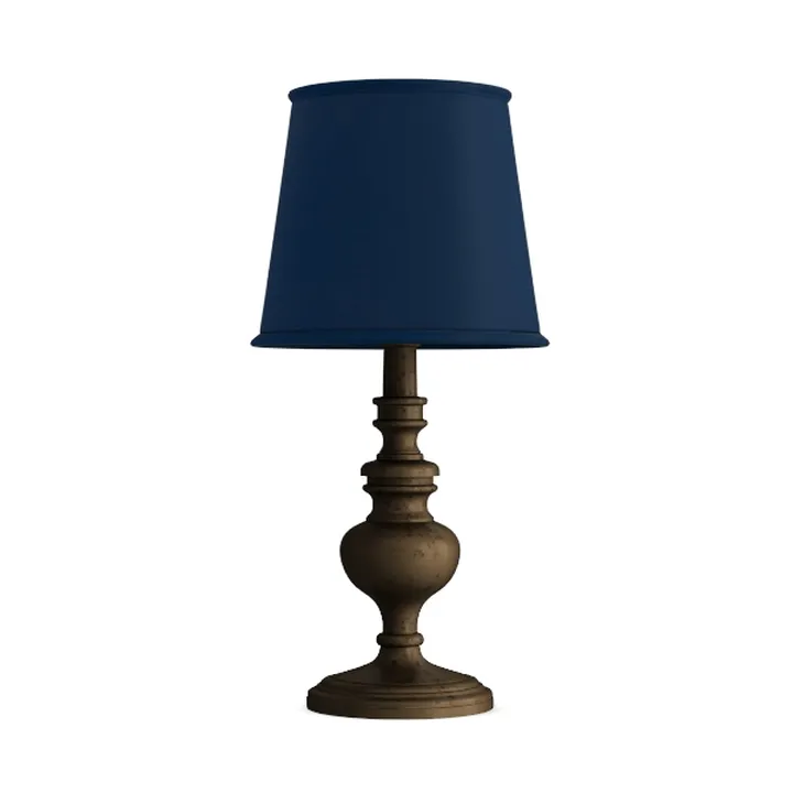 Elegant Gray Table Lamp with Metallic Accents