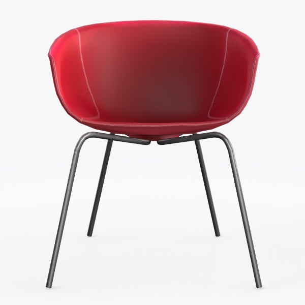 Modern Plastic Outdoor Dining Chair with Open Oval