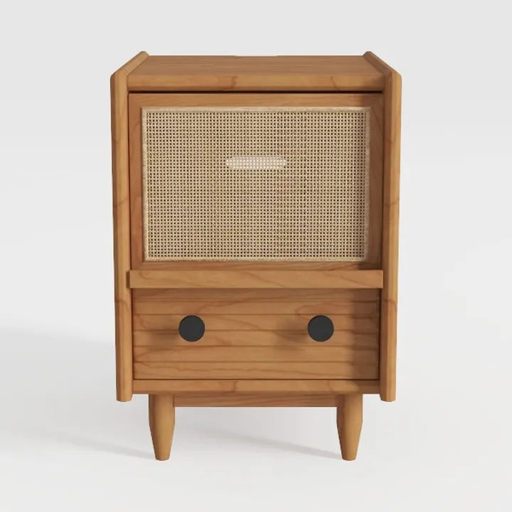 HASMI Nightstands Wood Bedside Cabinet Japanese