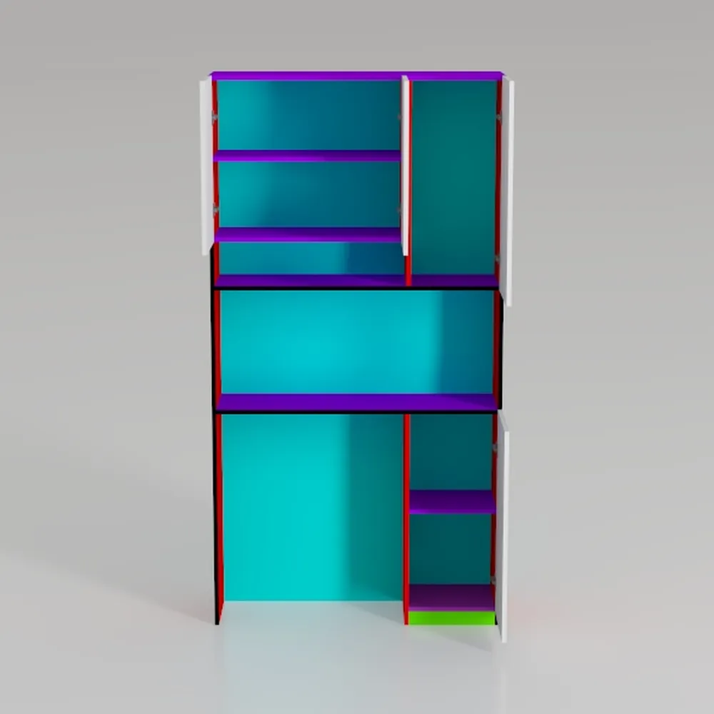 MIIIKO Storage Cabinet with Doors and Shelves