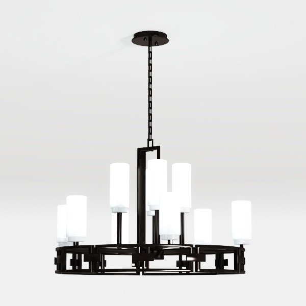 CANMEIJIA 6-Light Black Chandeliers, Industril