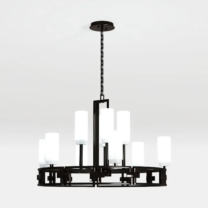 CANMEIJIA 6-Light Black Chandeliers, Industril 
