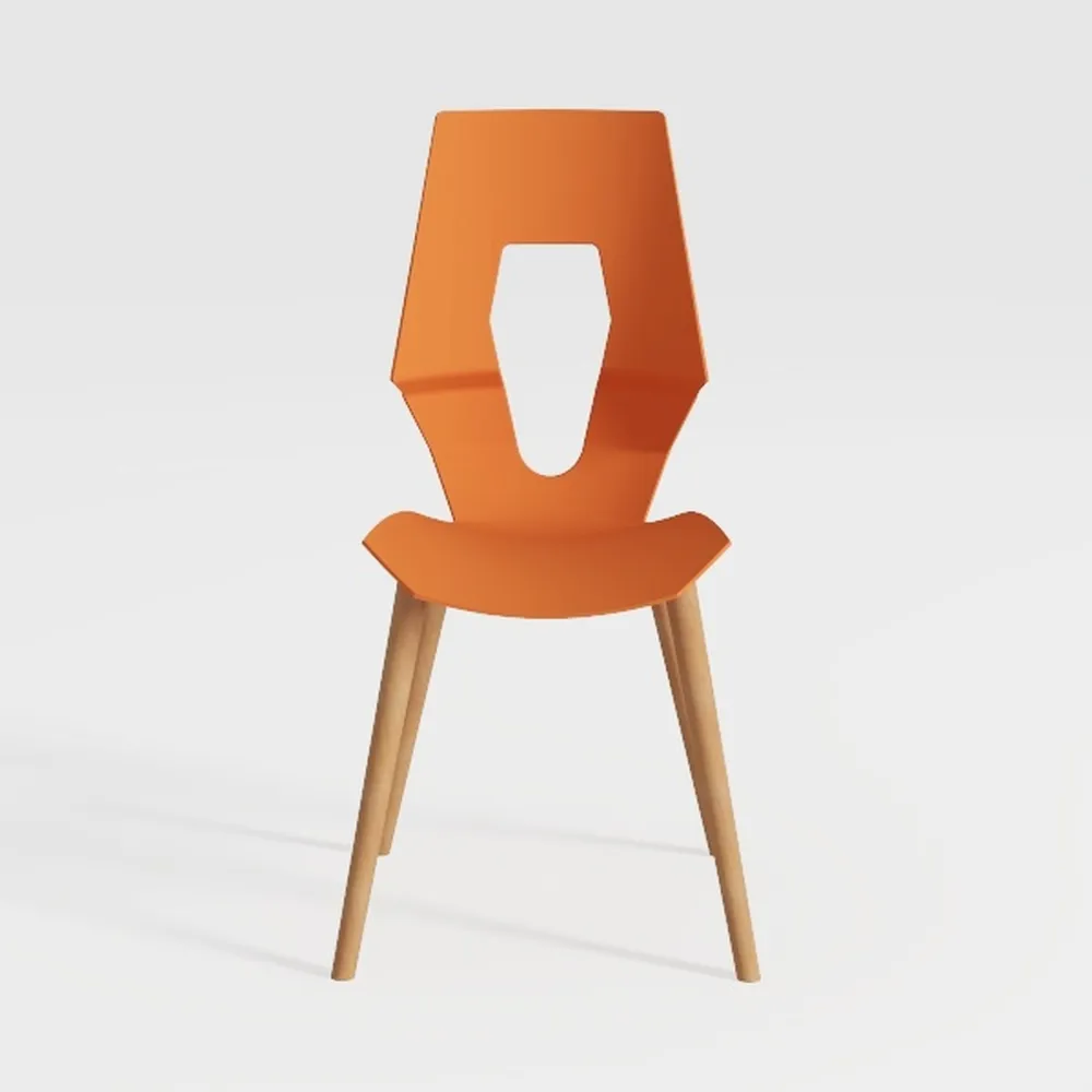 We're it, Nola Wood Frame Modern Side Chair with U
