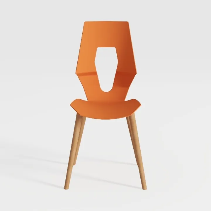 We're it, Nola Wood Frame Modern Side Chair with U