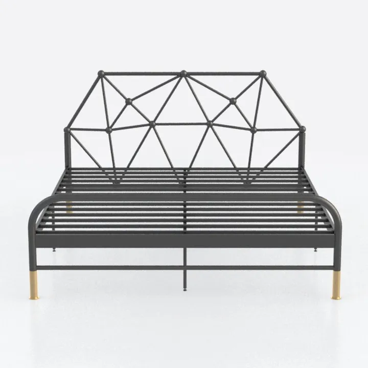 Allewie Queen Size Platform Bed Frame with Vintage