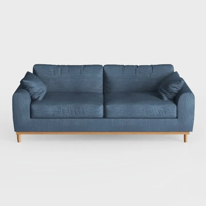 Sectional Sofa 3 Seat Couch, Modern Sofa with Soli
