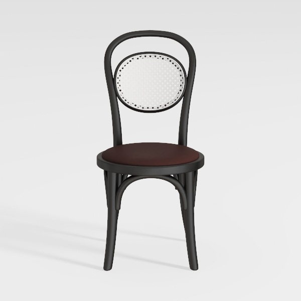 Black Aluminum Outdoor Dining Chair in Black