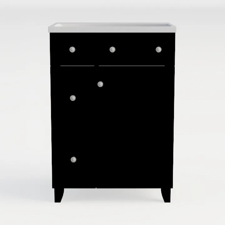 HAPPYGRILL Bathroom Floor Cabinet, Single Door