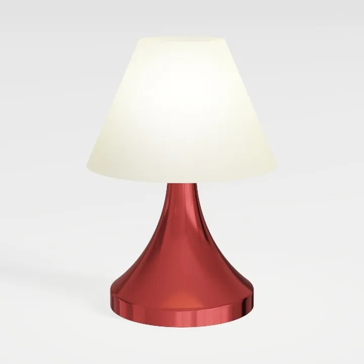 26"h Burgundy Contemporary Ceramic Table Lamp