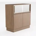 SICOTAS Buffet Cabinet with Storage 34" Sideboard Right 45 Degree View