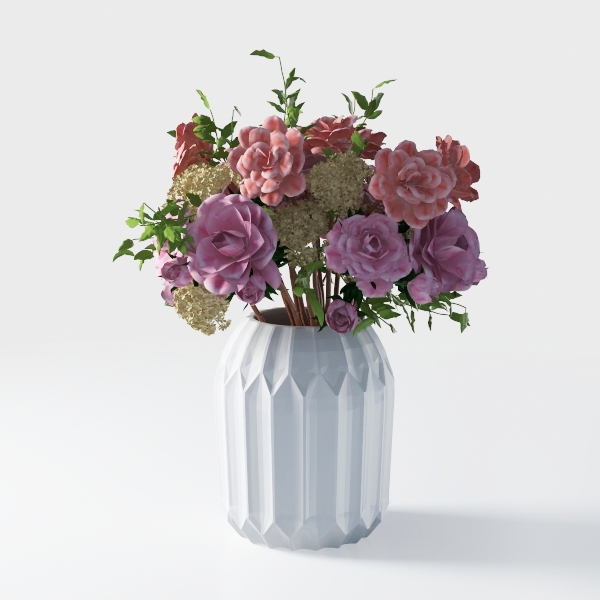 1pc Water Cultivation Imitation Ceramic Plastic Vase Living Room Plastic Home Vase, Modern Minimalist Home Decor