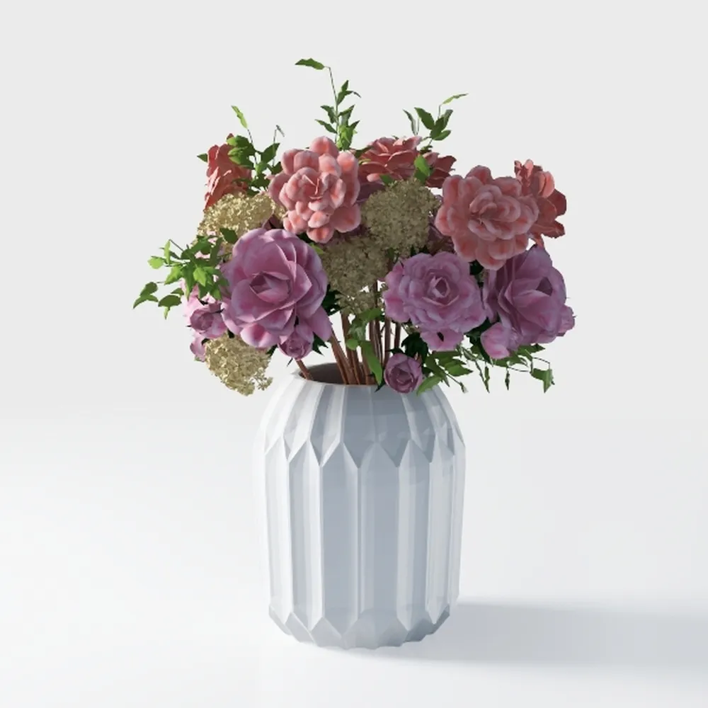 1pc Water Cultivation Imitation Ceramic Plastic Vase Living Room Plastic Home Vase, Modern Minimalist Home Decor