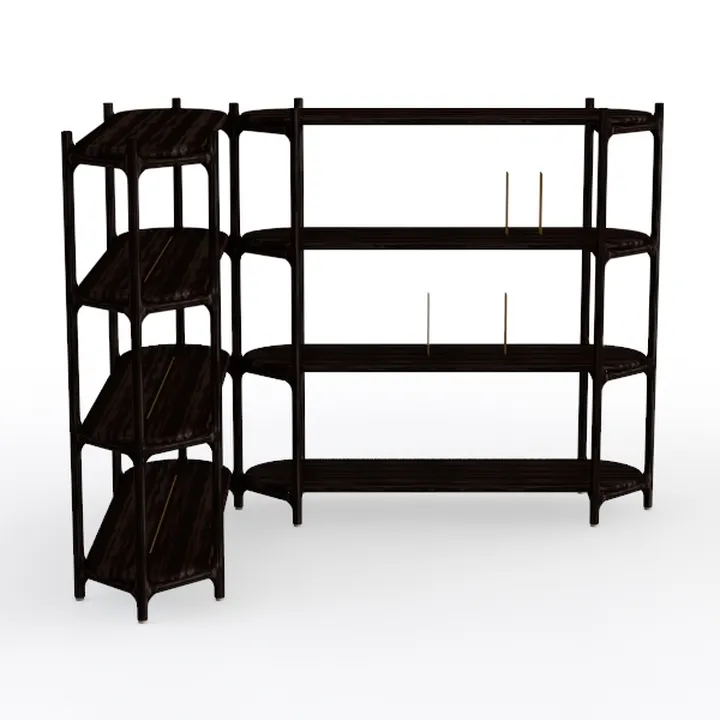 Casaottima Corner Bookshelf 5 Tier, 57 Inches