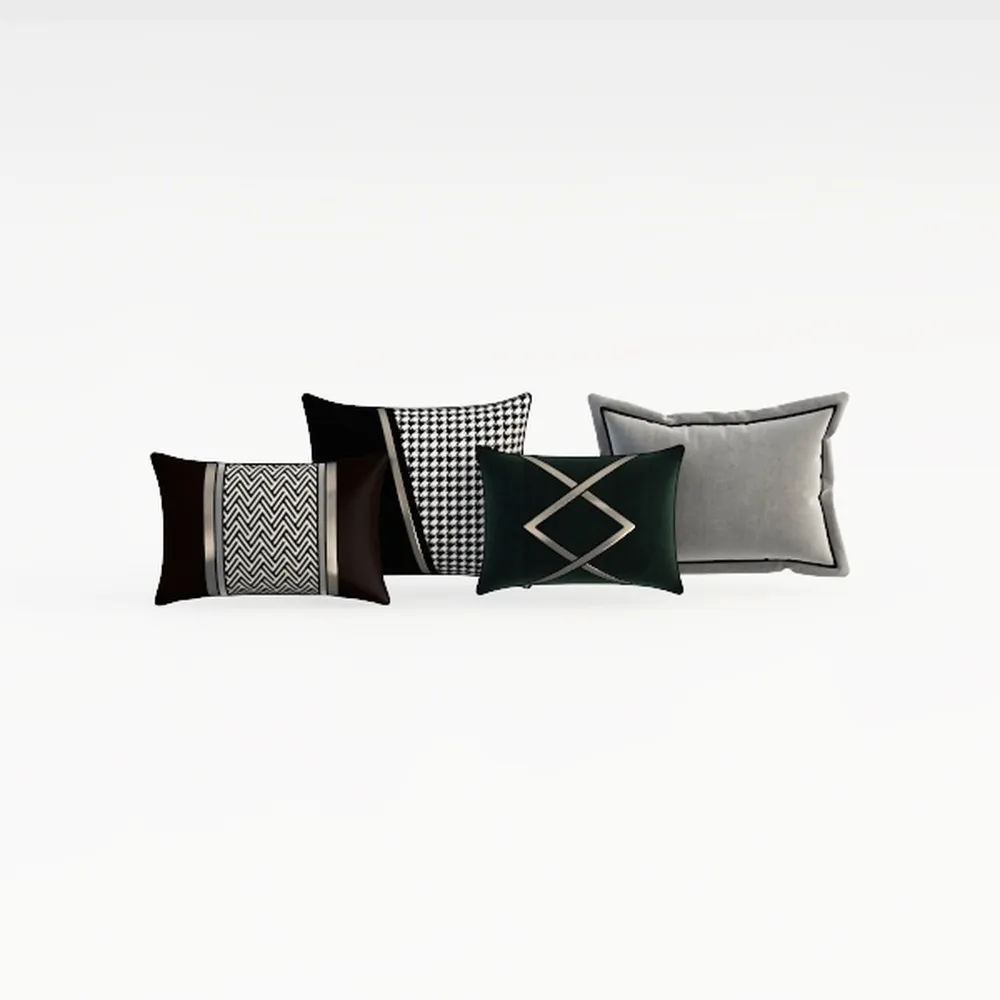 PAVILIA Light Gray Throw Pillow Covers 20x20 Set