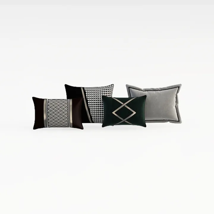 PAVILIA Light Gray Throw Pillow Covers 20x20 Set