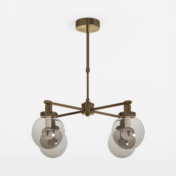 KCO Lighting Vintage Green Glass Chandelier 3