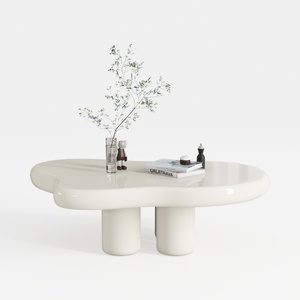 Modern Glass Coffee Table, 32.68" D x 22.44" W