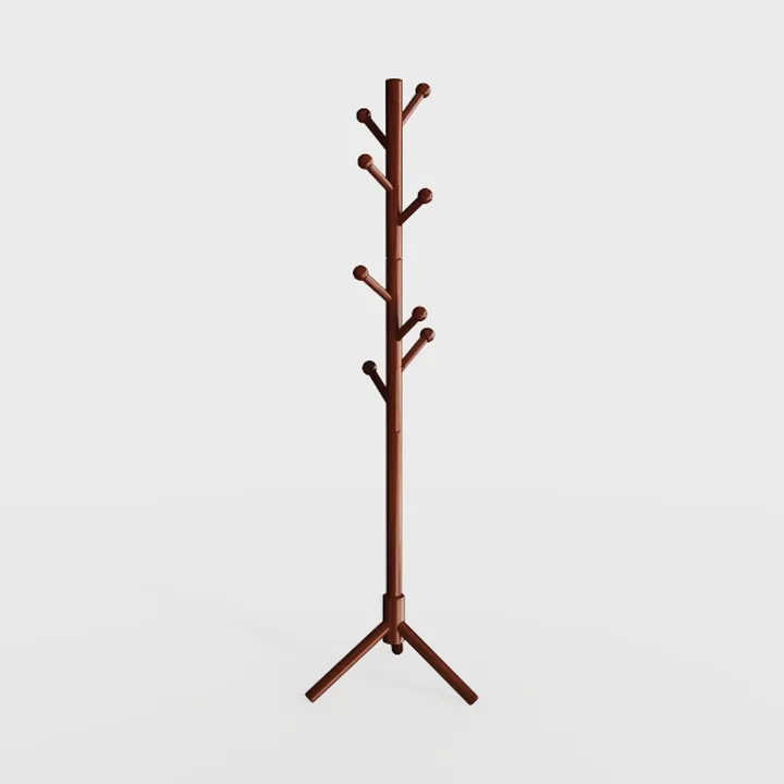 Tangkula Coat Rack Freestanding, Rubber Wood Coat