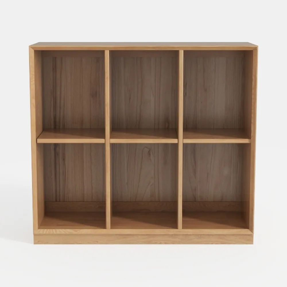 6 Cube Organizer Bookcase - Fabric Storage Bins