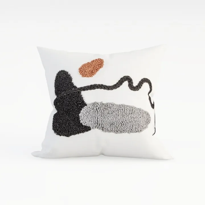 Croker Horse 18x18'' inches White Embroidered