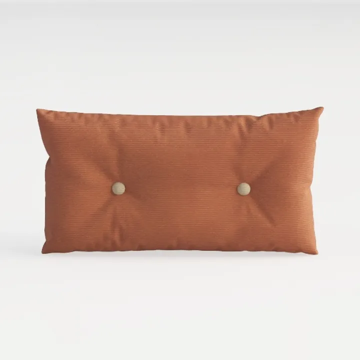 Minimalist Terracotta Fabric Tufted Lumbar Throw Pillow 3D Model