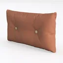 Minimalist Terracotta Fabric Tufted Lumbar Throw Pillow 3D Model Left 45 Degree View