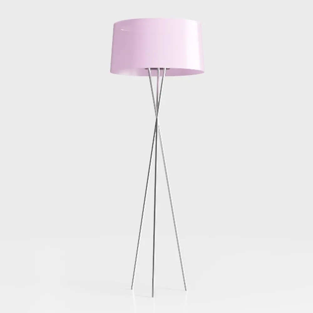 Lightdot 77IN Tripod Floor Lamp Pink, Mid Century 