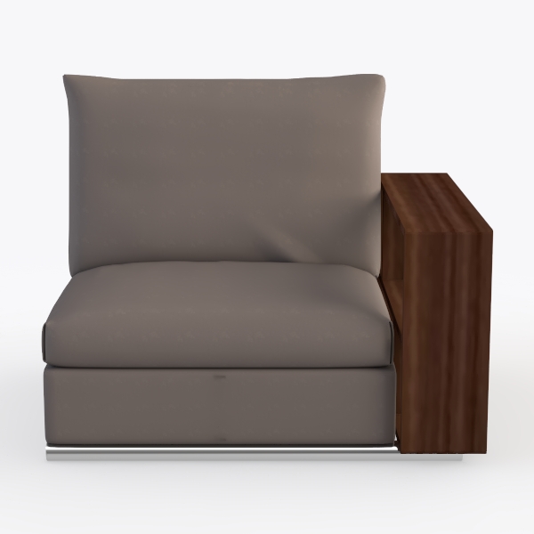 SIMPLIHOME Rex Right-Arm Sofa Module in 100% Recyc