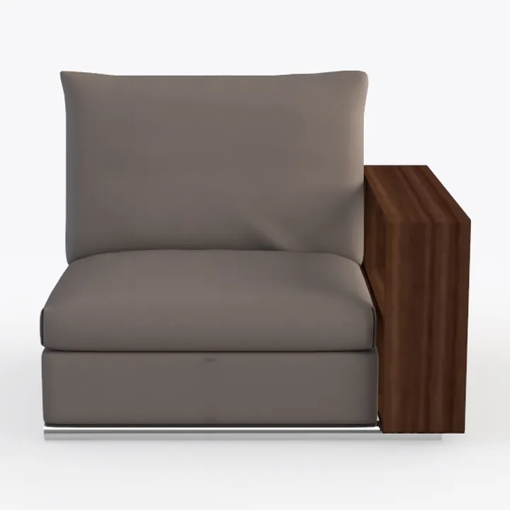 SIMPLIHOME Rex Right-Arm Sofa Module in 100% Recyc