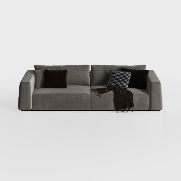 COLAMY 95&quot; Oversized PU Leather Sofa, Comfy Sofa C
