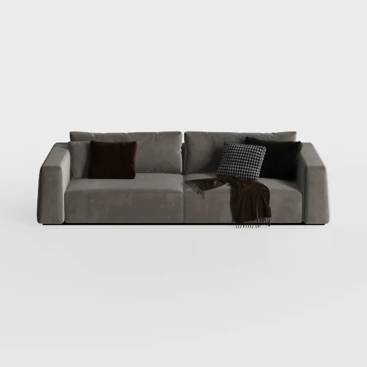 COLAMY 95" Oversized PU Leather Sofa, Comfy Sofa C