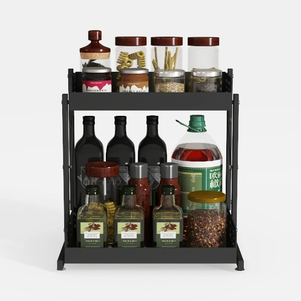 PUILUO Under Sliding Cabinet Basket Organizer