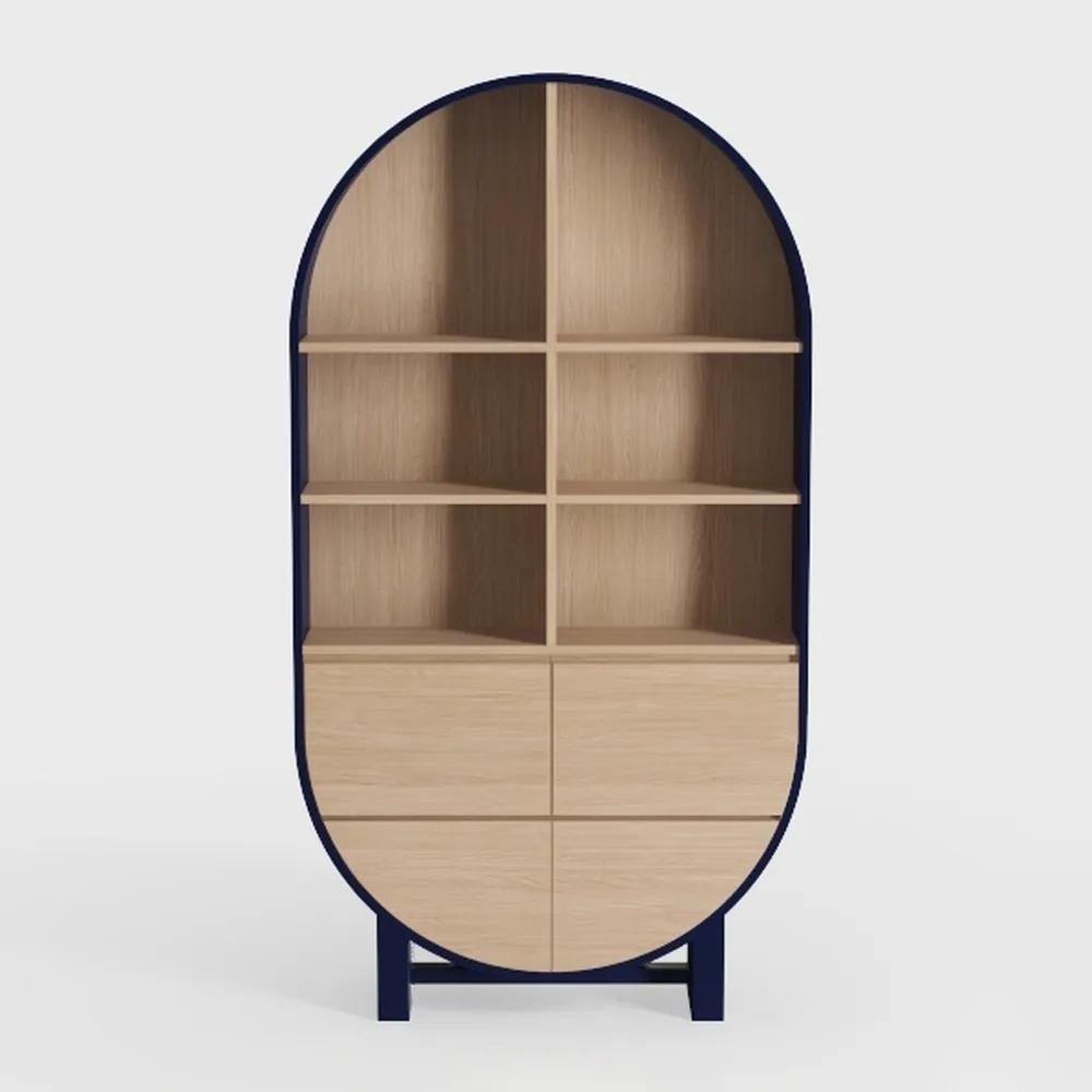 mopio Lauren 77.4" Tall Arched Cabinet, 5-Tier