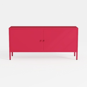 2 Door Metal Accent Storage Cabinet for Bed Room