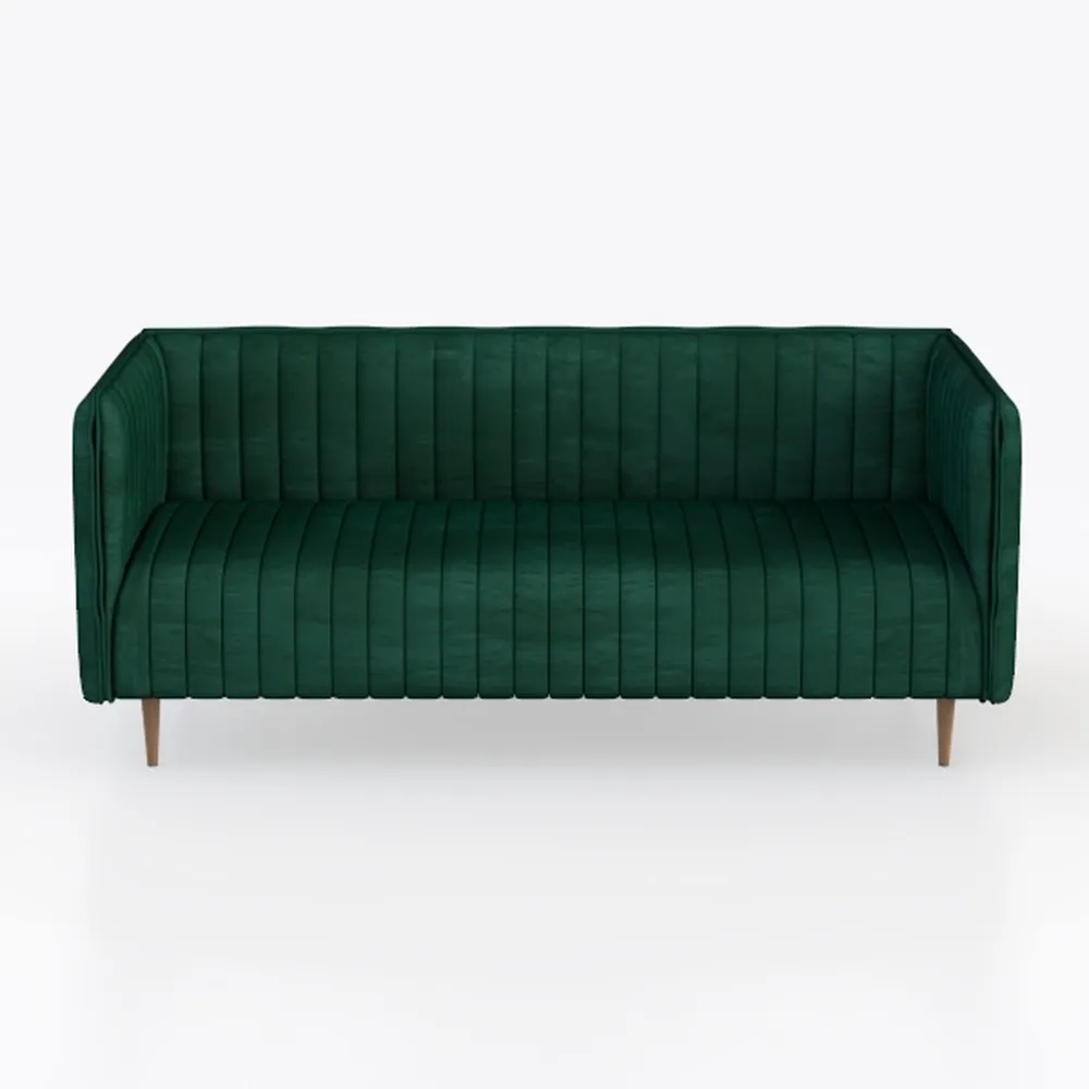 83" Green Velvet Couch for Living Room, Mid